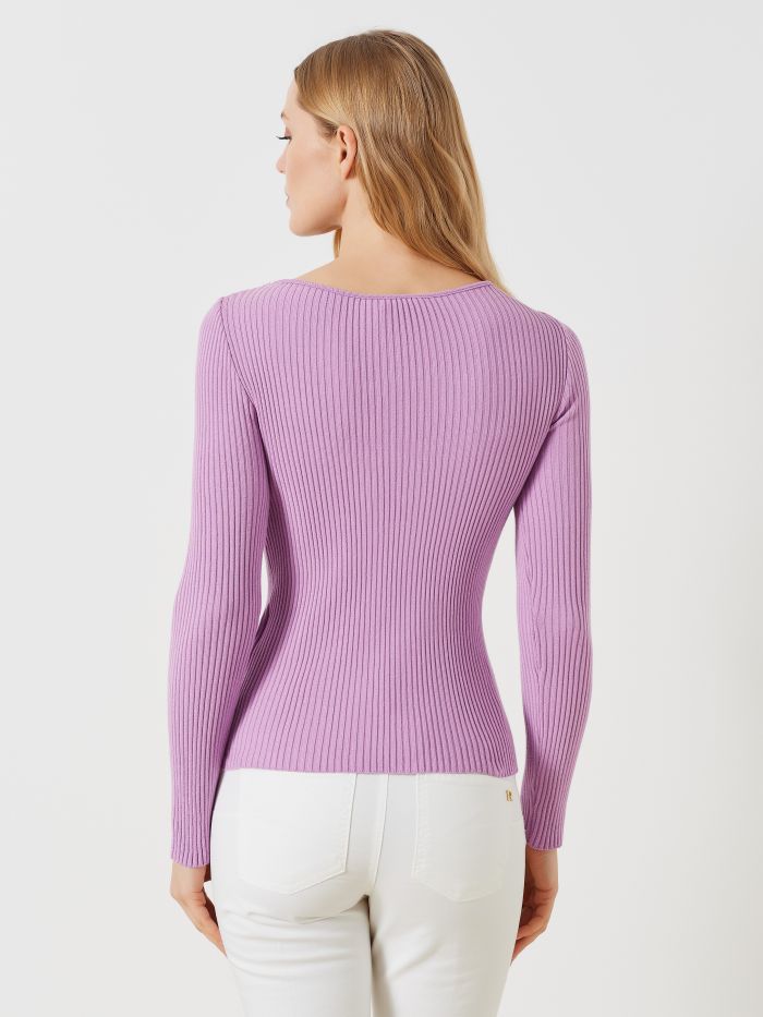 Ribbed Knit Jumper  Rinascimento