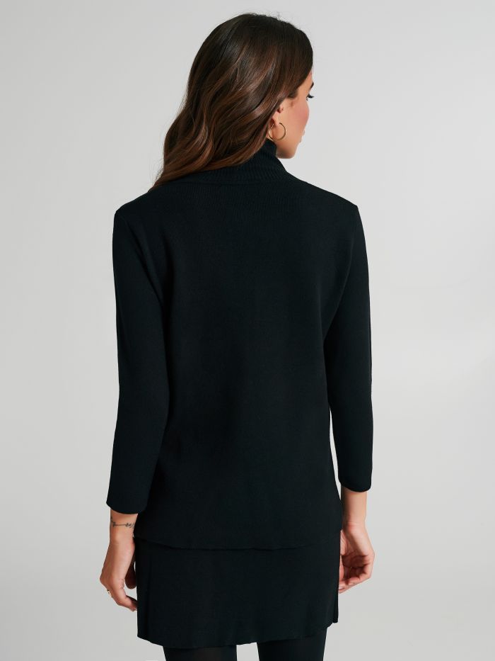 Pull col roulé avec petites fentes latérales   Rinascimento