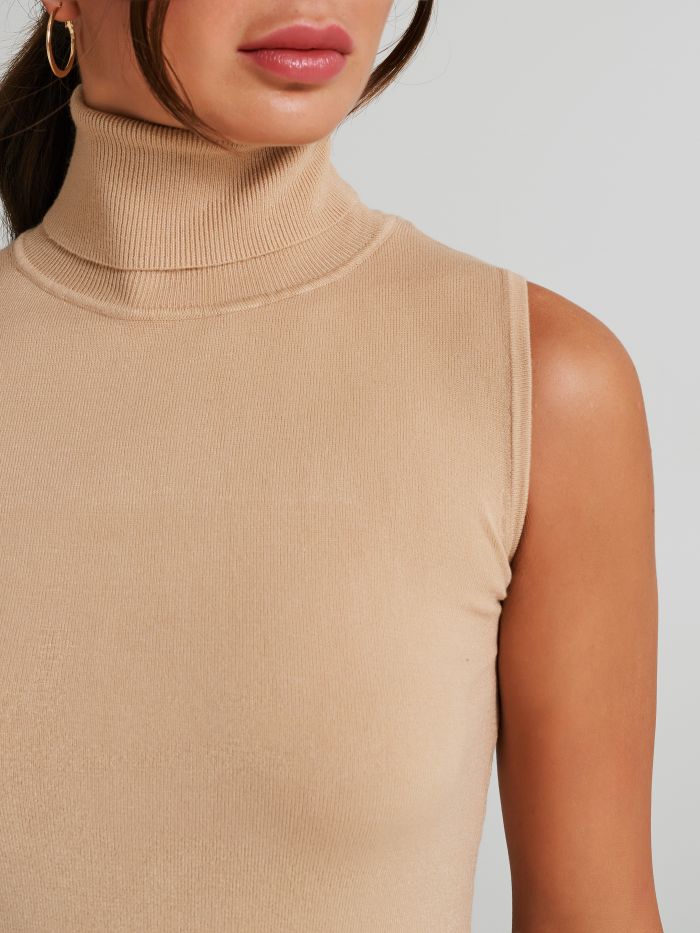 Sleeveless turtleneck sweater   Rinascimento