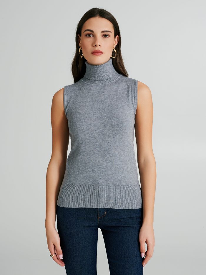 Women's sleeveless turtleneck sweaters online