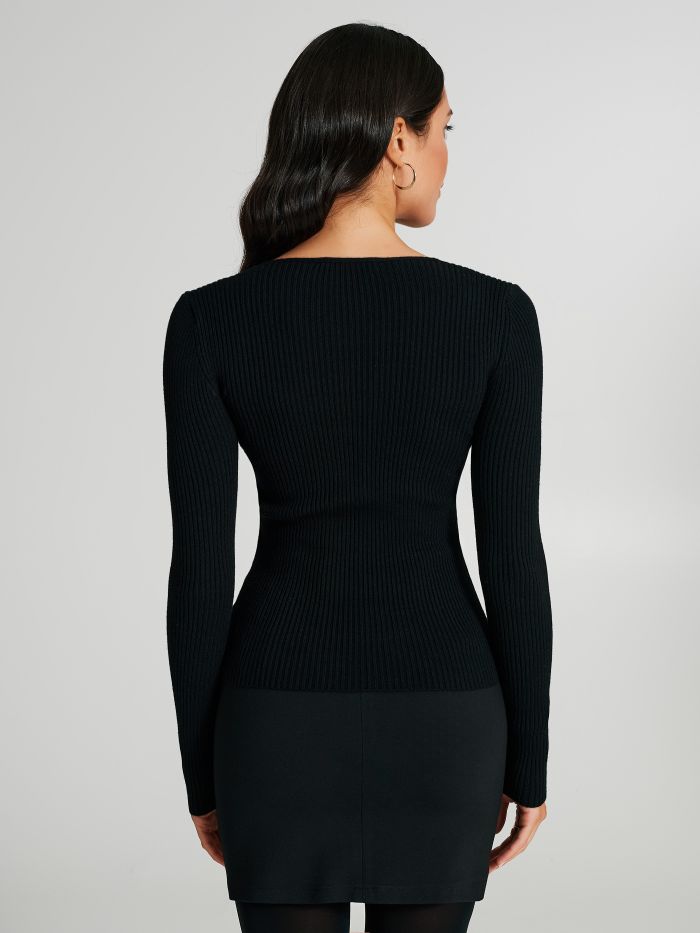 Maglia con cut-out e borchie  Rinascimento