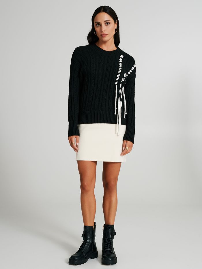 Maglia con treccie bicolor  Rinascimento