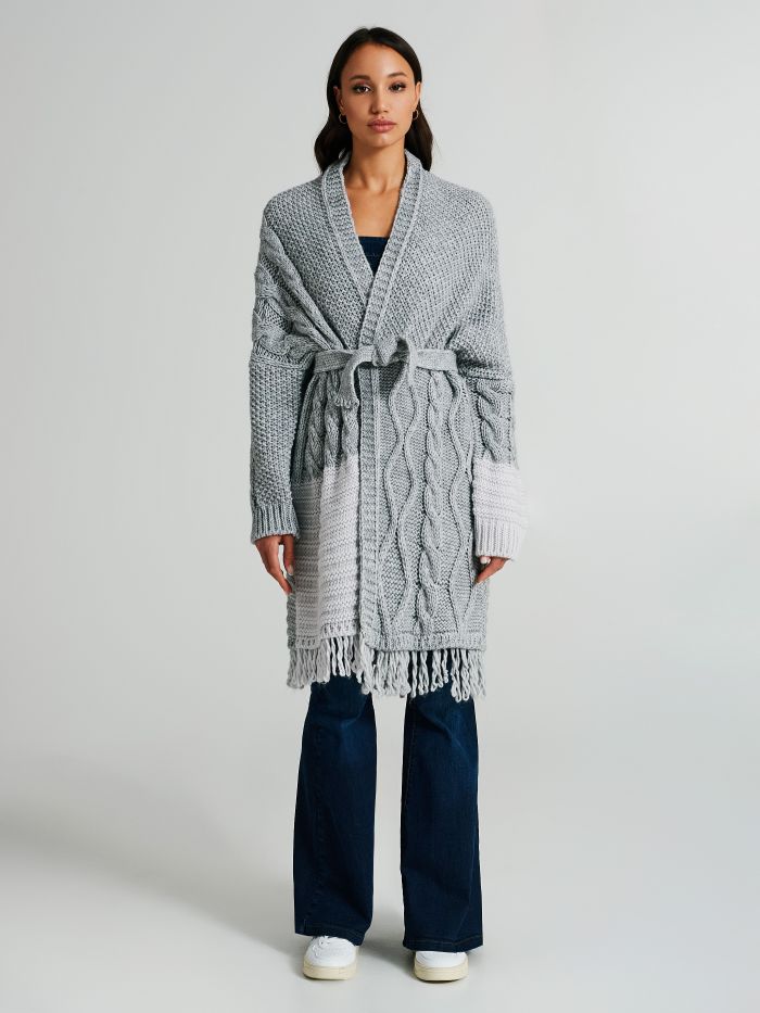 Manteau en maille avec franges  Rinascimento