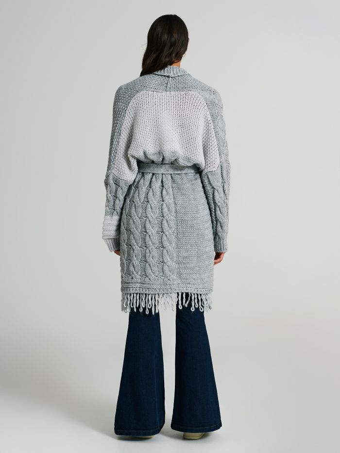 Manteau en maille avec franges  Rinascimento