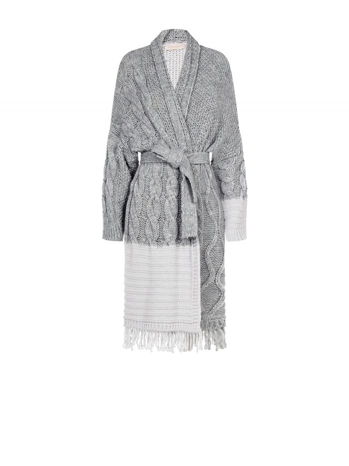 Manteau en maille avec franges  Rinascimento