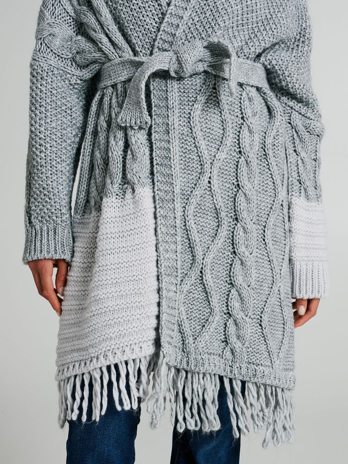 Manteau en maille avec franges  Rinascimento