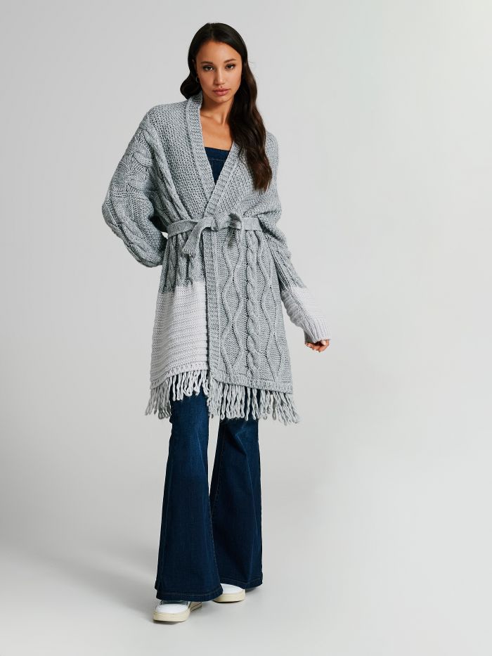 Manteau en maille avec franges  Rinascimento