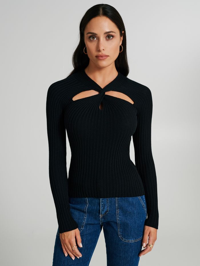 Maglione con nodo cut out  Rinascimento