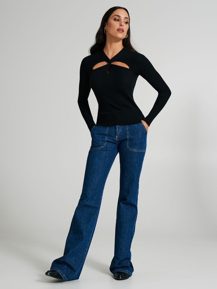 Maglione con nodo cut out  Rinascimento