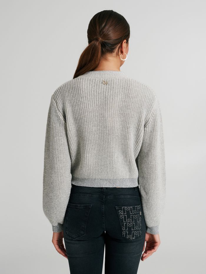 Cardigan lurex con bottoni   Rinascimento