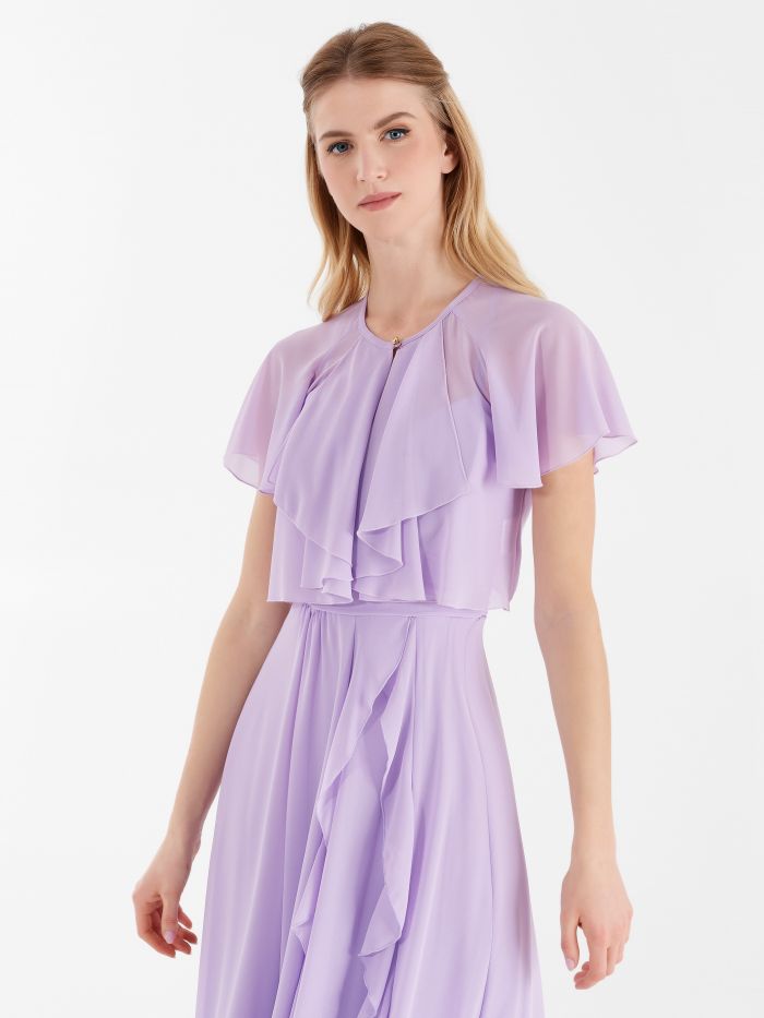 Atelier shrug with jabot collar, lilac Atelier shrug with jabot collar, lilac Rinascimento