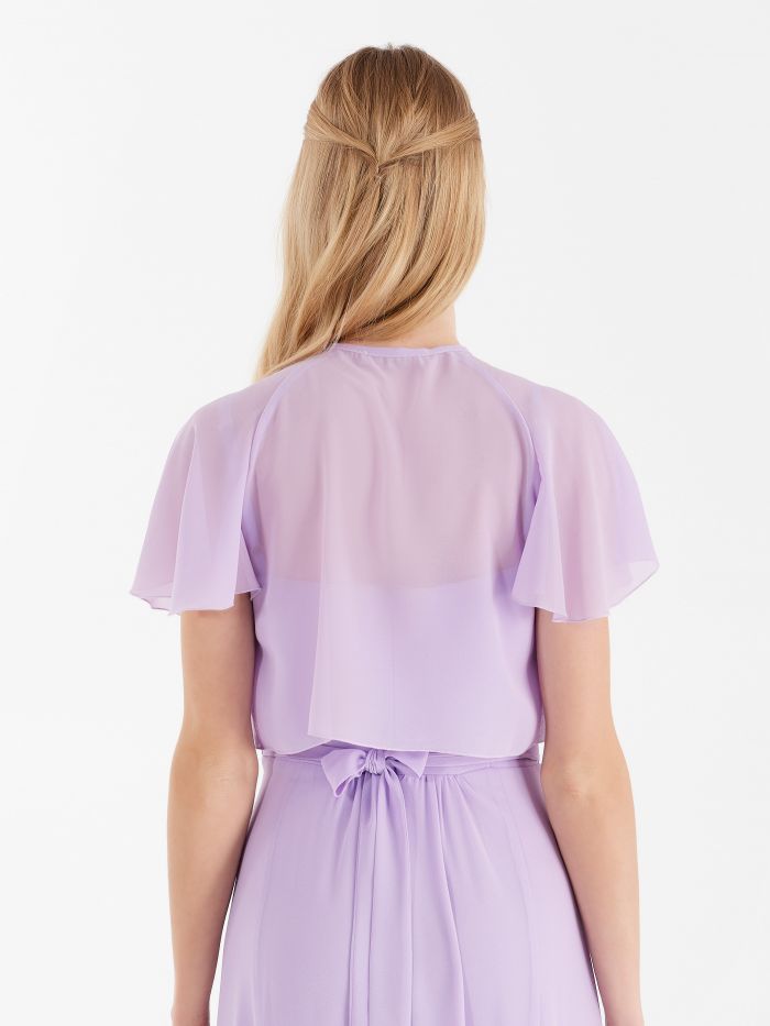 Atelier shrug with jabot collar, lilac Atelier shrug with jabot collar, lilac Rinascimento