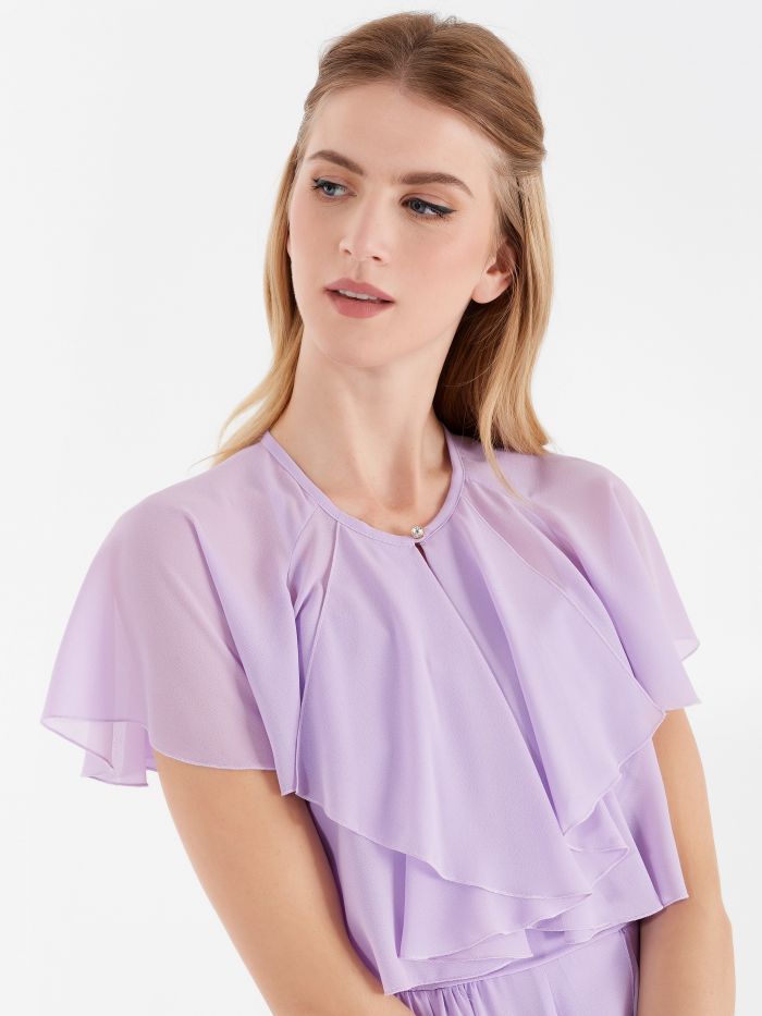 Atelier shrug with jabot collar, lilac Atelier shrug with jabot collar, lilac Rinascimento