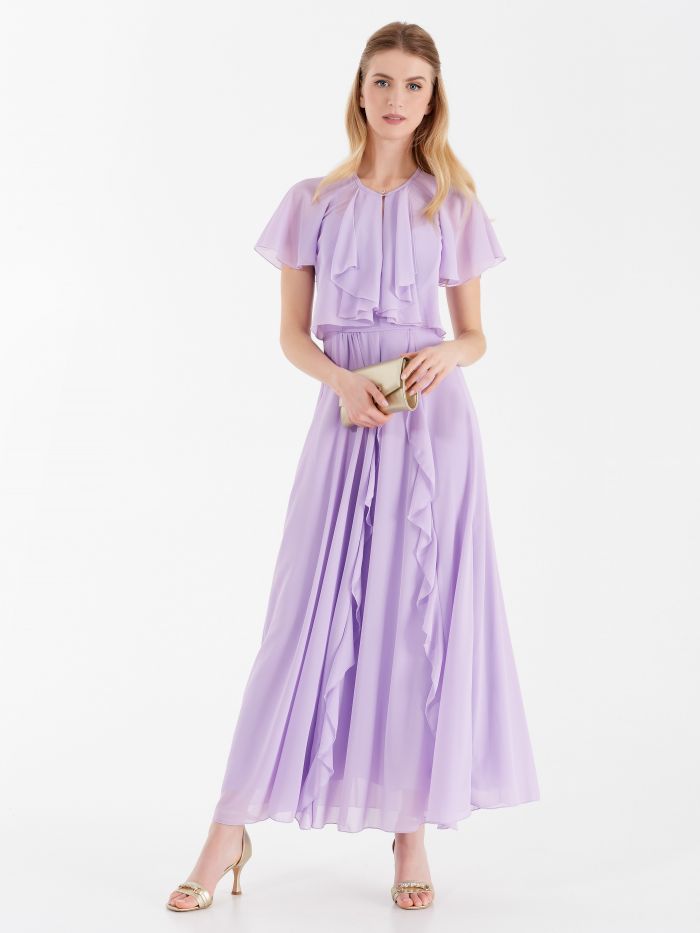 Atelier shrug with jabot collar, lilac Atelier shrug with jabot collar, lilac Rinascimento