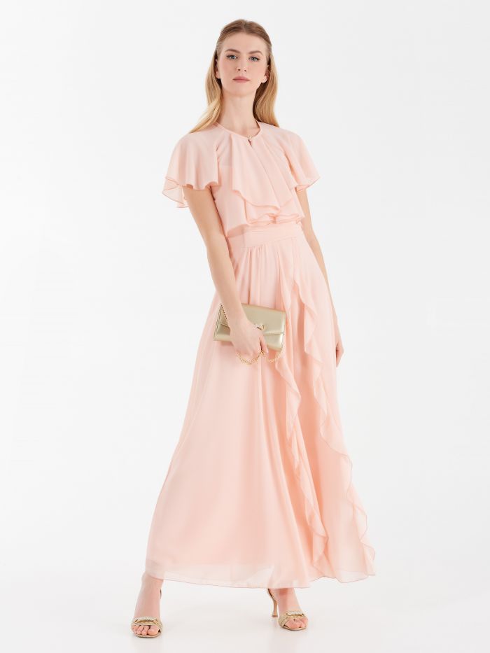 Atelier shrug with jabot collar, pink Atelier shrug with jabot collar, pink Rinascimento