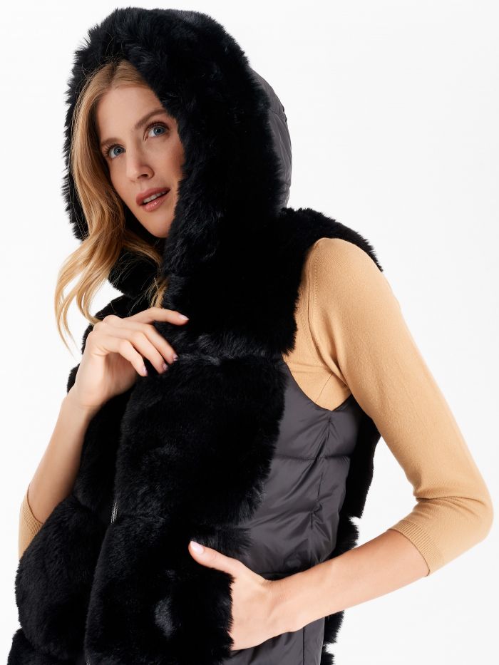 faux sheepskin vest