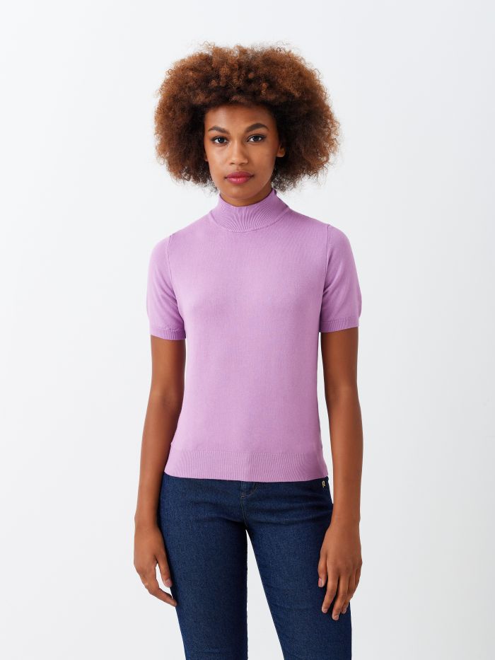 Turtleneck top, lilac Turtleneck top, lilac Rinascimento