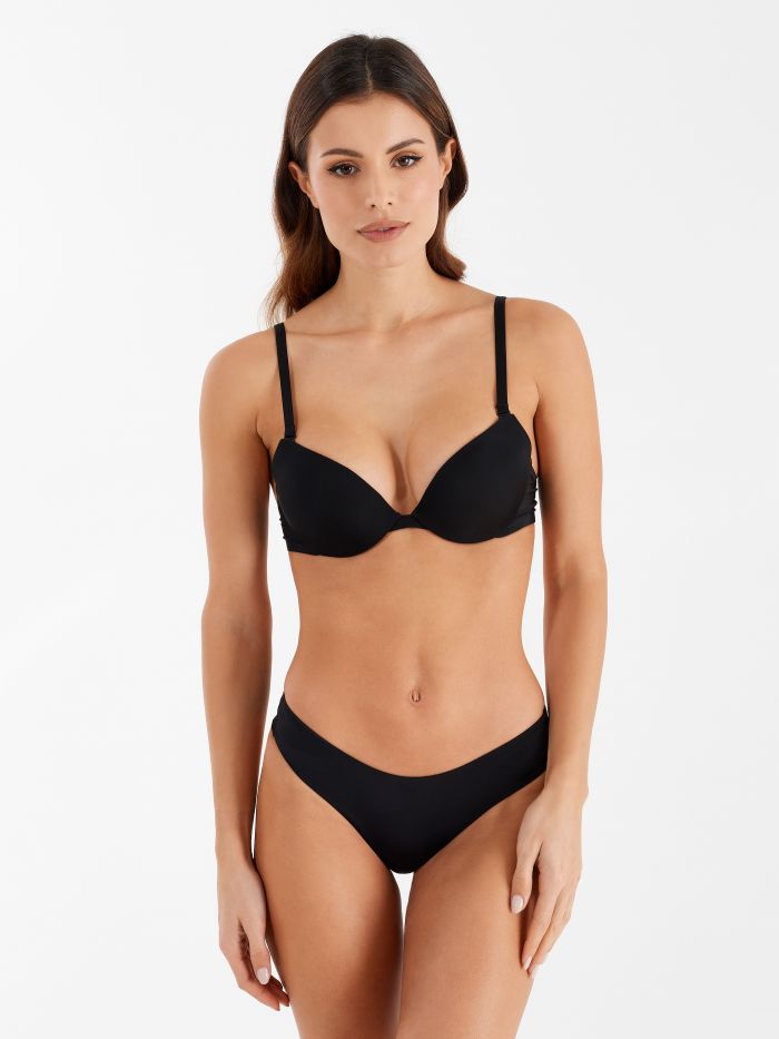 Soutien-gorge Push-up multifonction Milano Soutien-gorge Push-up multifonction Milano de couleur noire Rinascimento