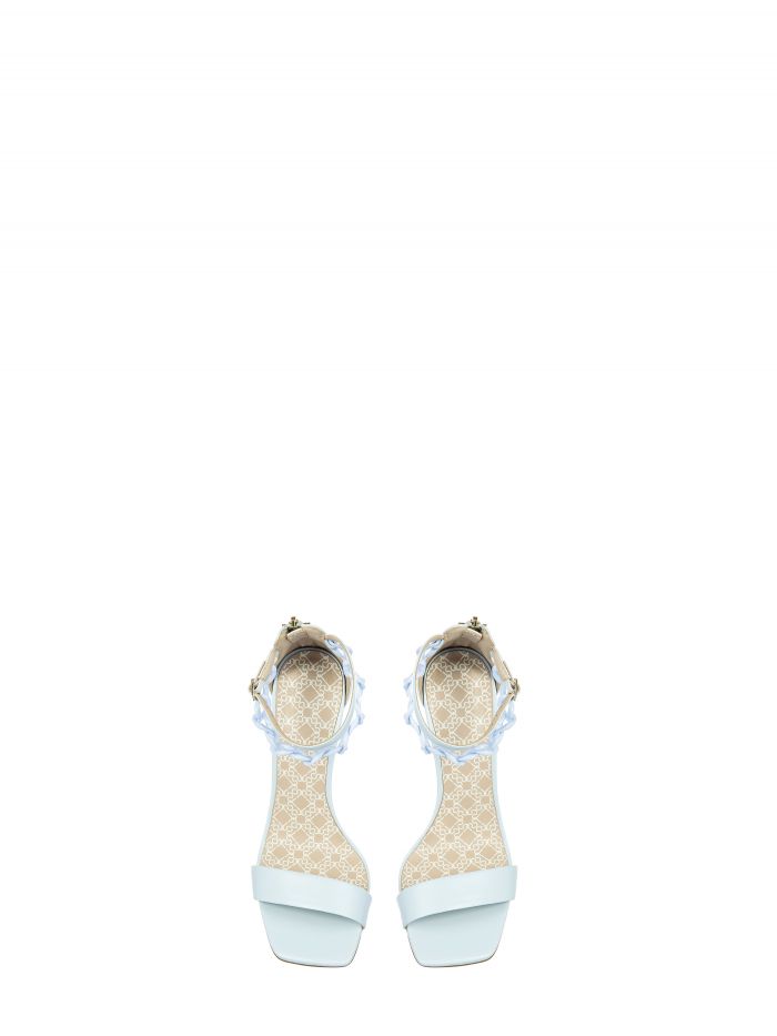 Sandals with chain in the same colour, light blue Sandals with chain in the same colour, light blue Rinascimento