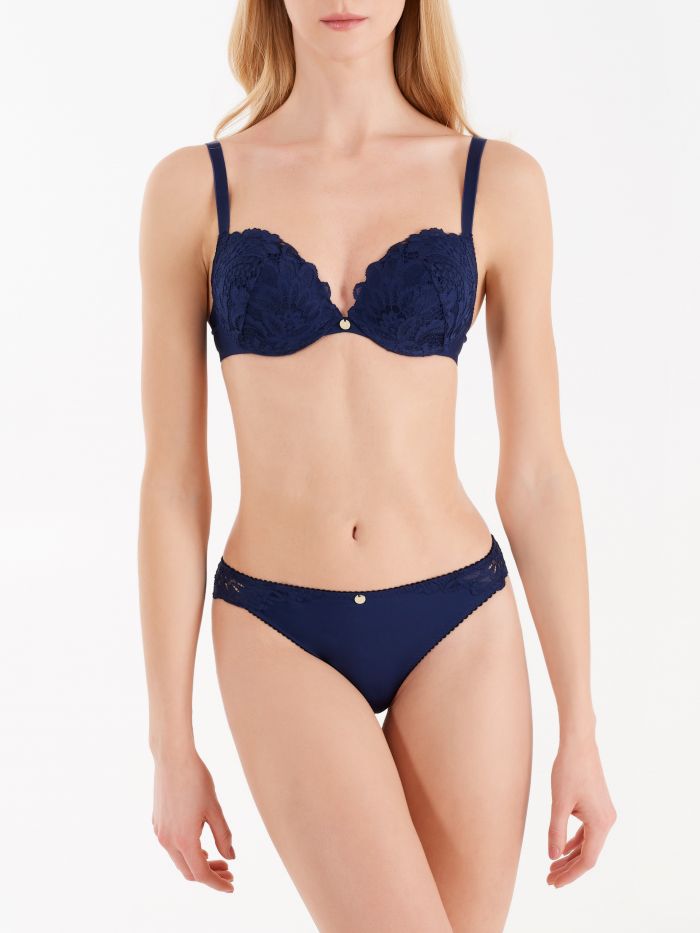 Slip Brasiliano Verona in Pizzo color Blu Slip Brasiliano Verona in Pizzo color Blu Rinascimento