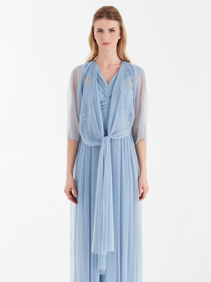 Atelier tulle stole, light blue Atelier tulle stole, light blue Rinascimento