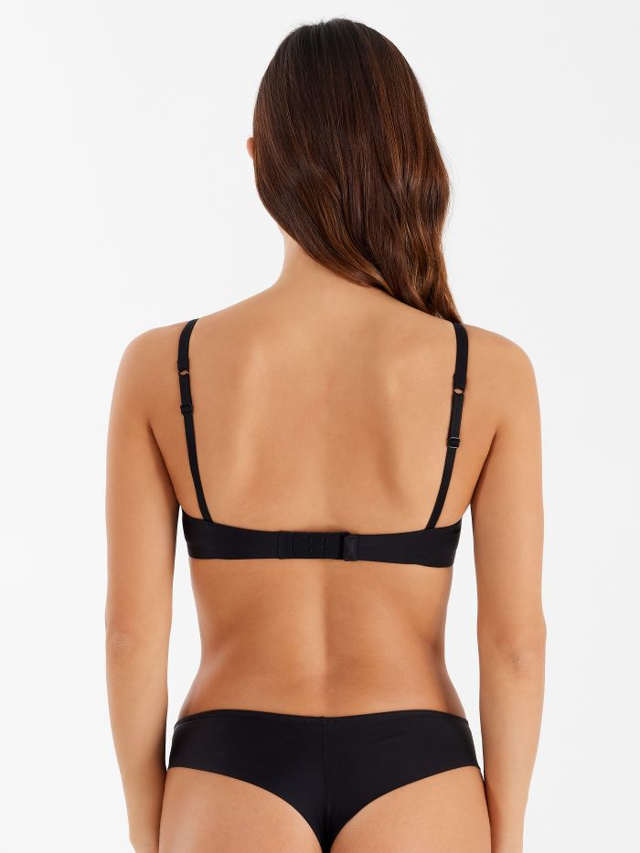 Soutien-gorge triangle rembourré Torino Soutien-gorge triangle Torino de couleur noire Rinascimento