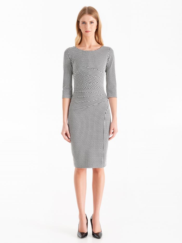 calvin klein houndstooth sheath dress