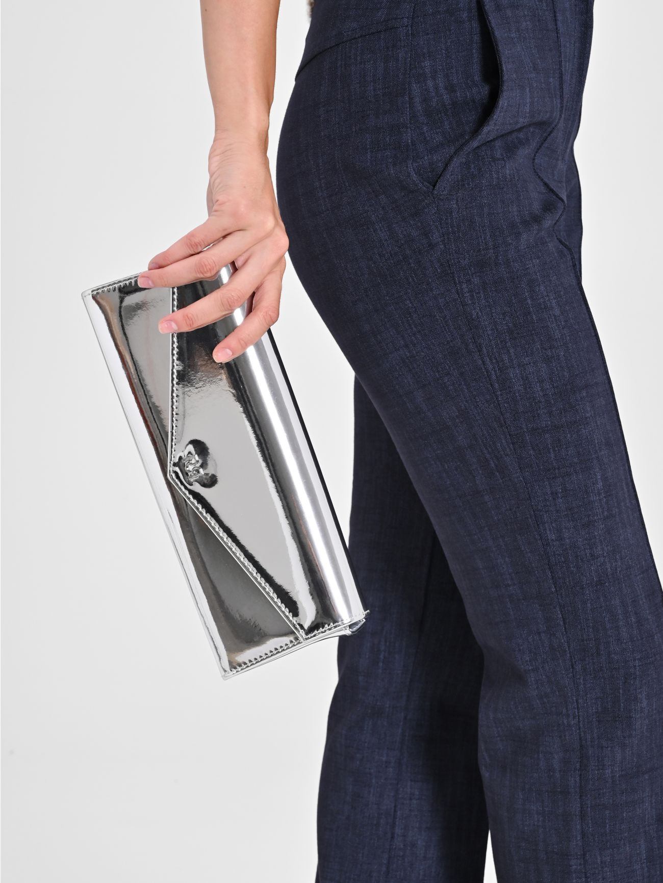 Silver Clutch Bag Rinascimento