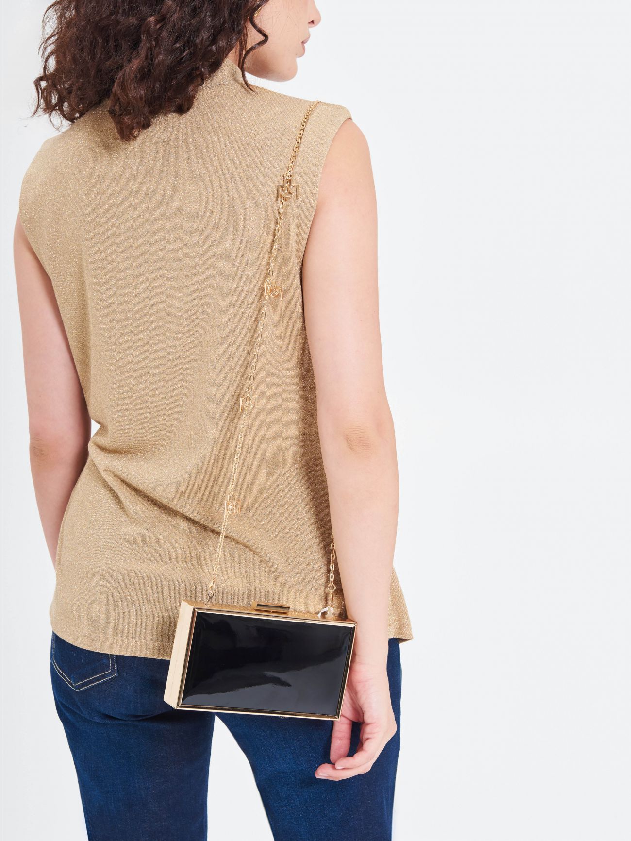 Rigid Clutch Bag with Charms  Rinascimento