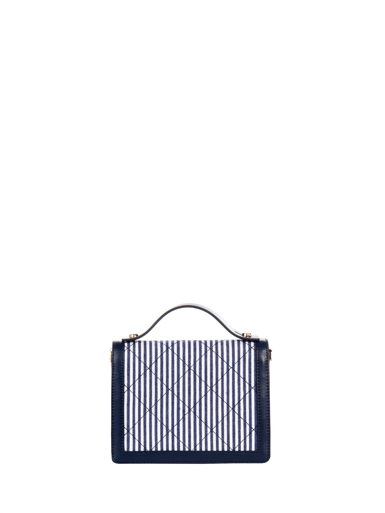 Blue and white striped bag det_2