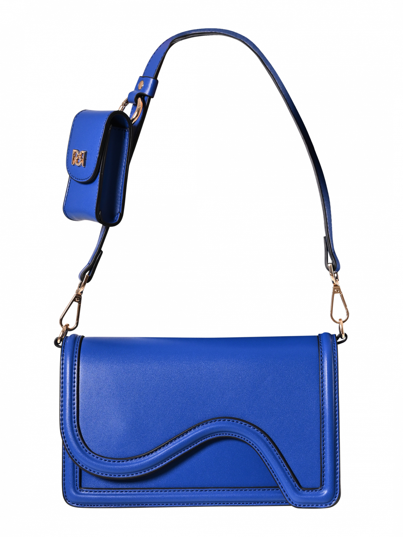 Borsa in Simil Pelle Blu Cina det_4