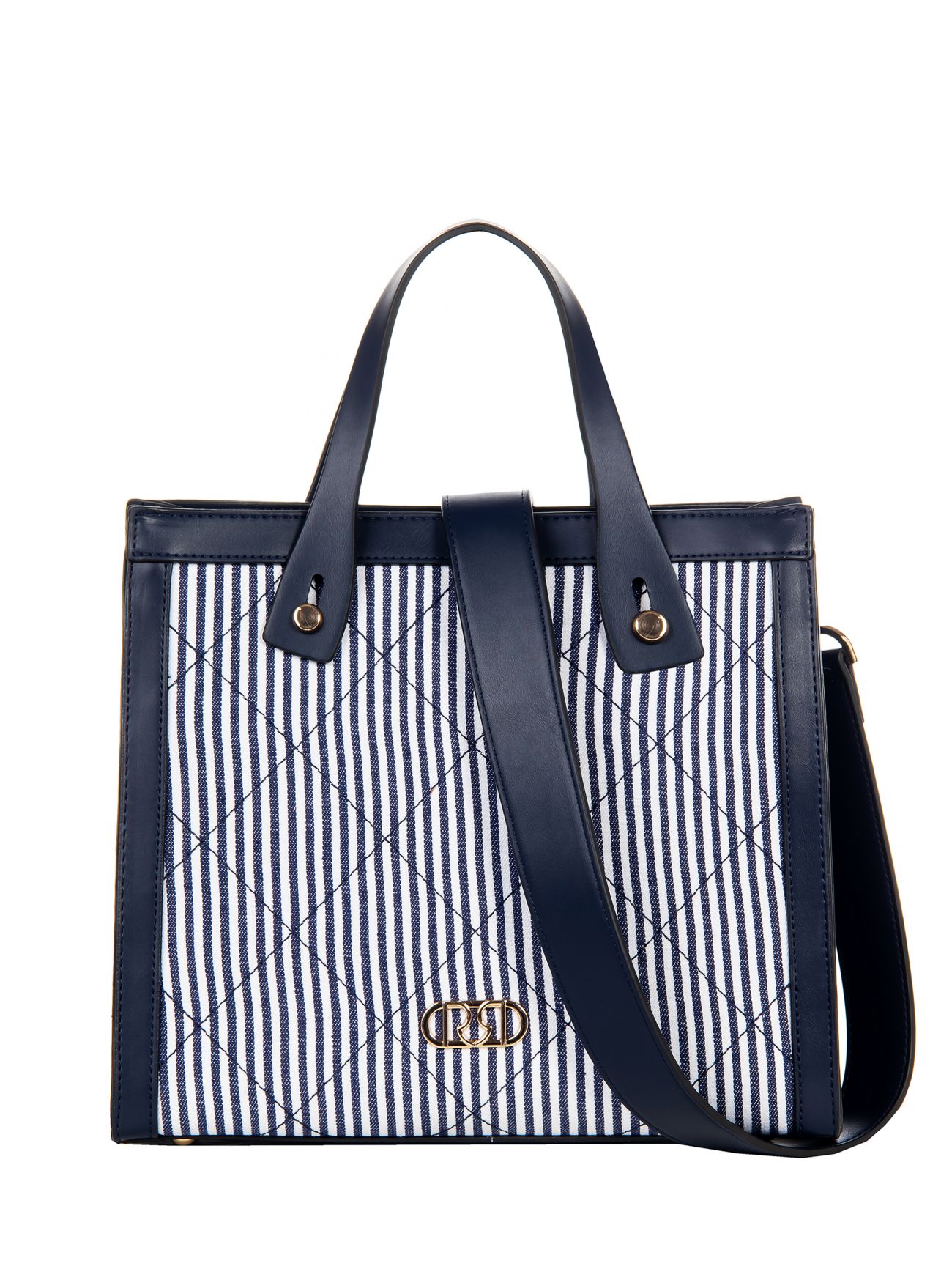 Shopper a righe Bianche e Blu det_1