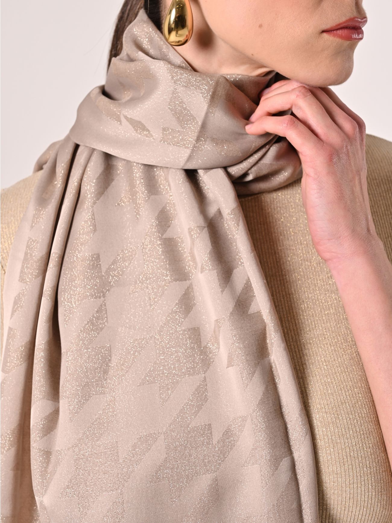 Écharpe pashmina en pied-de-poule in_i5