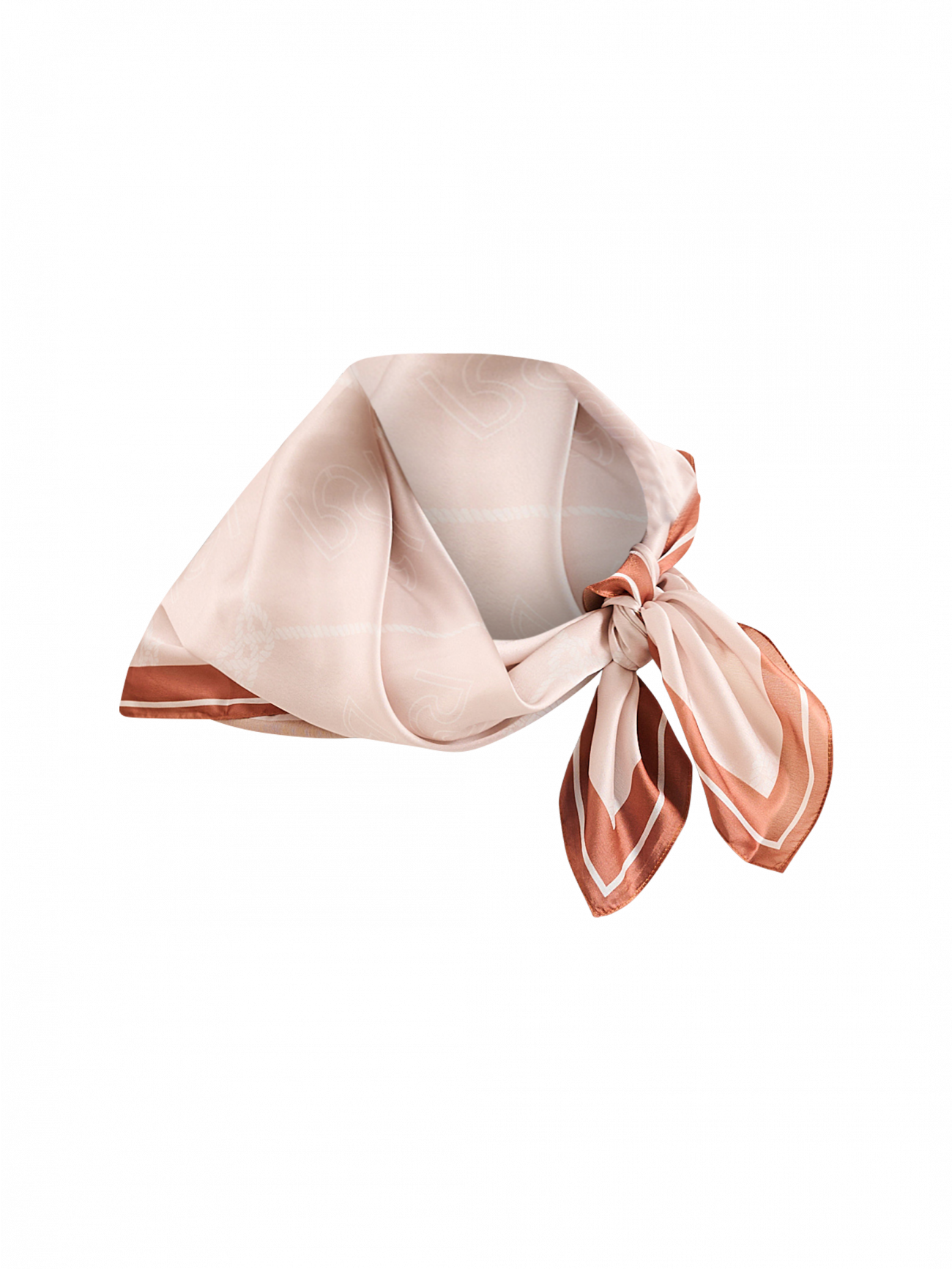 Foulard marin beige det_4