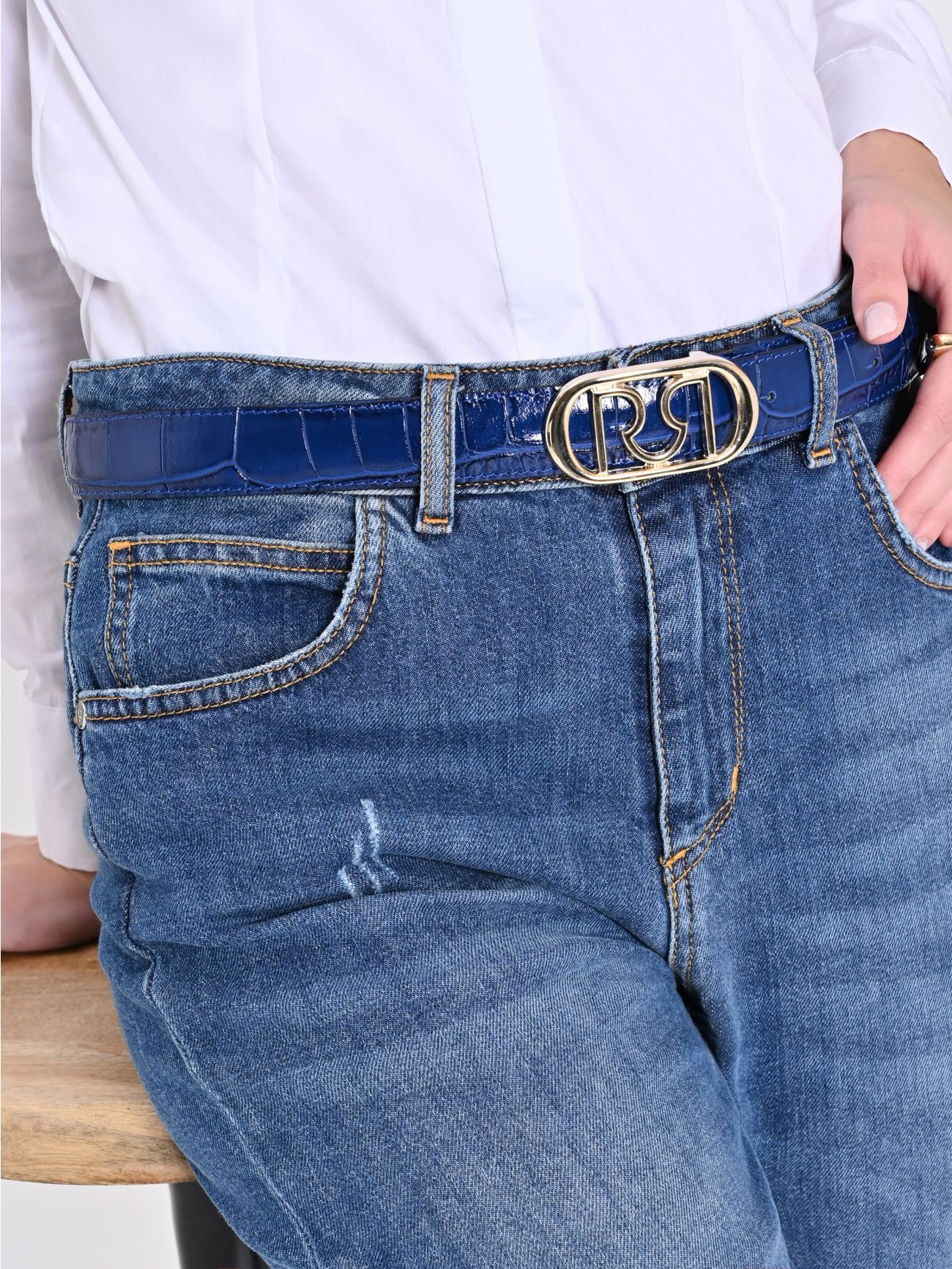 New Rinascimento Opera Belt in Blue sp_e1