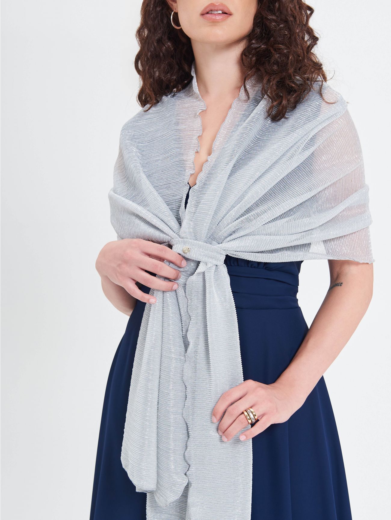 Stola Lurex Argento in_i5