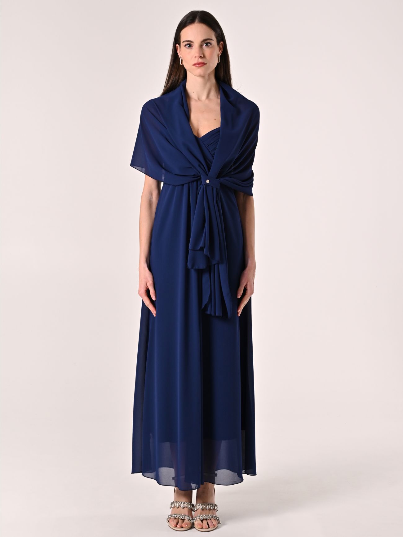 Stola in Georgette Blu   det_1