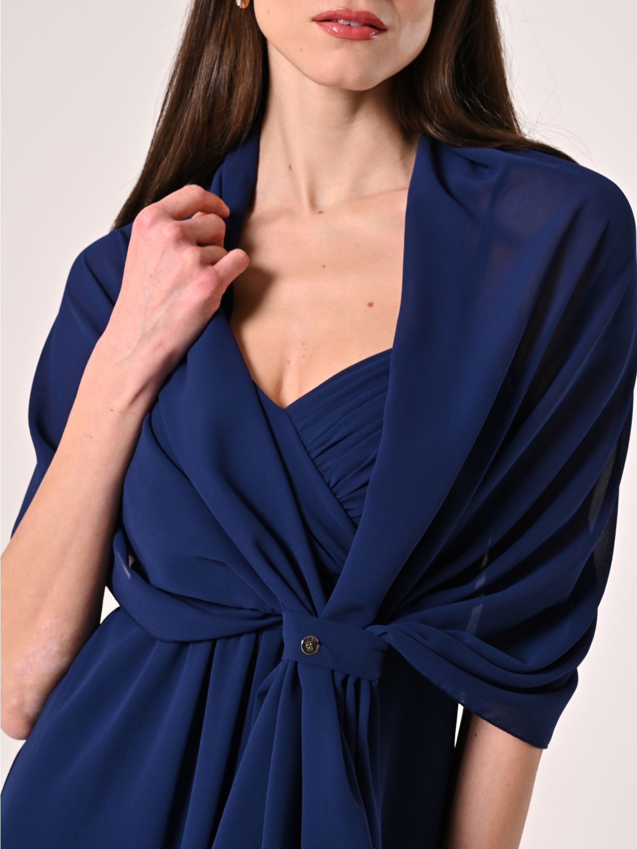 Stola in Georgette Blu   in_i5