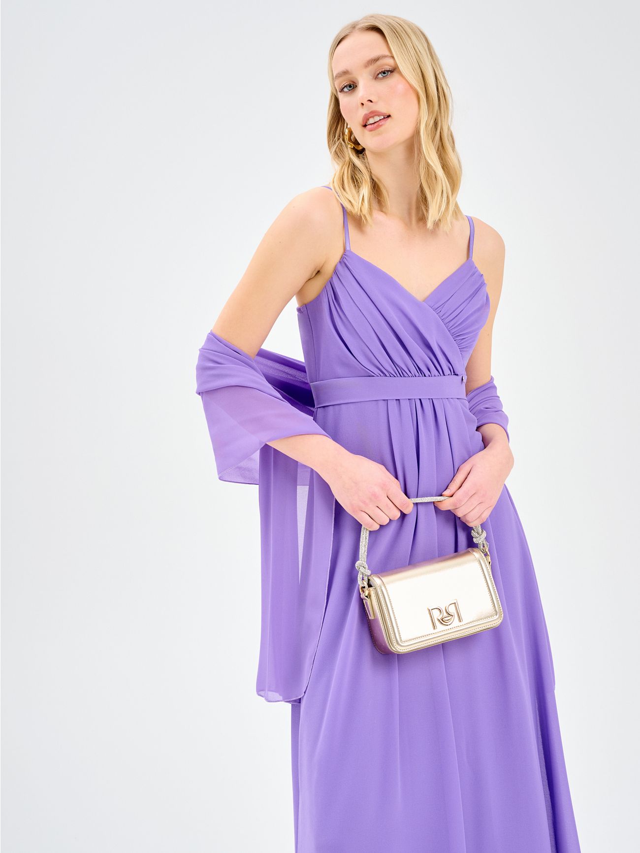 Lilac Georgette Stole  Rinascimento
