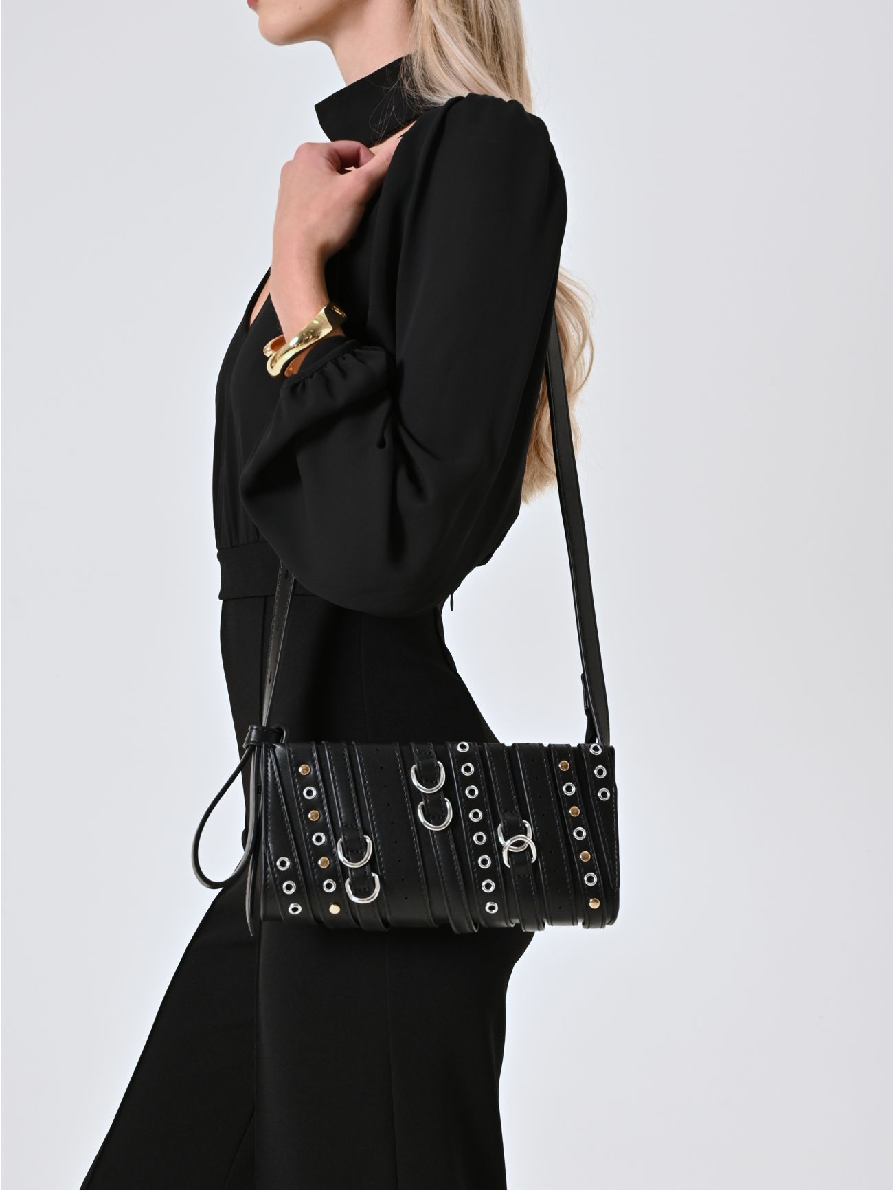 Sac noir boucle et clous sp_e1