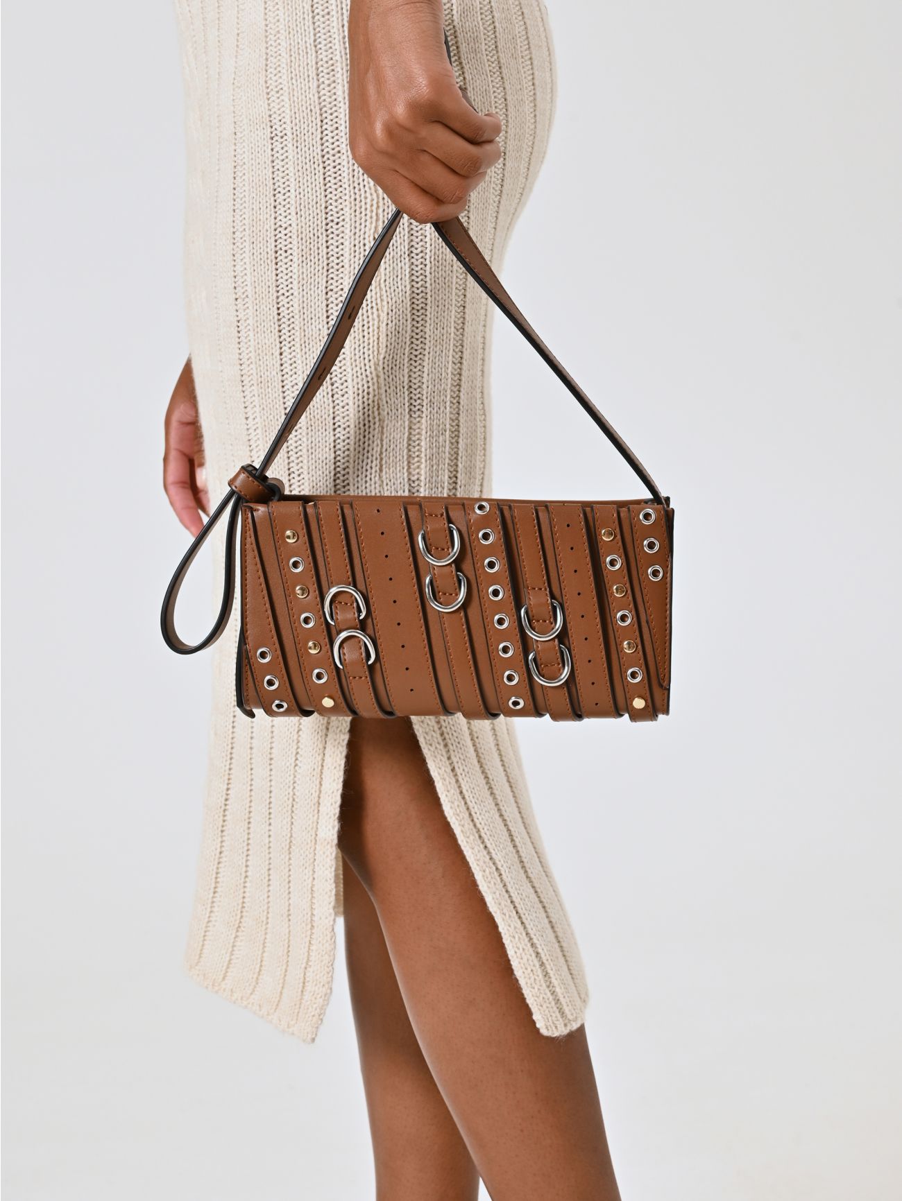 Brown Bag with Buckles & Studs sp_e1