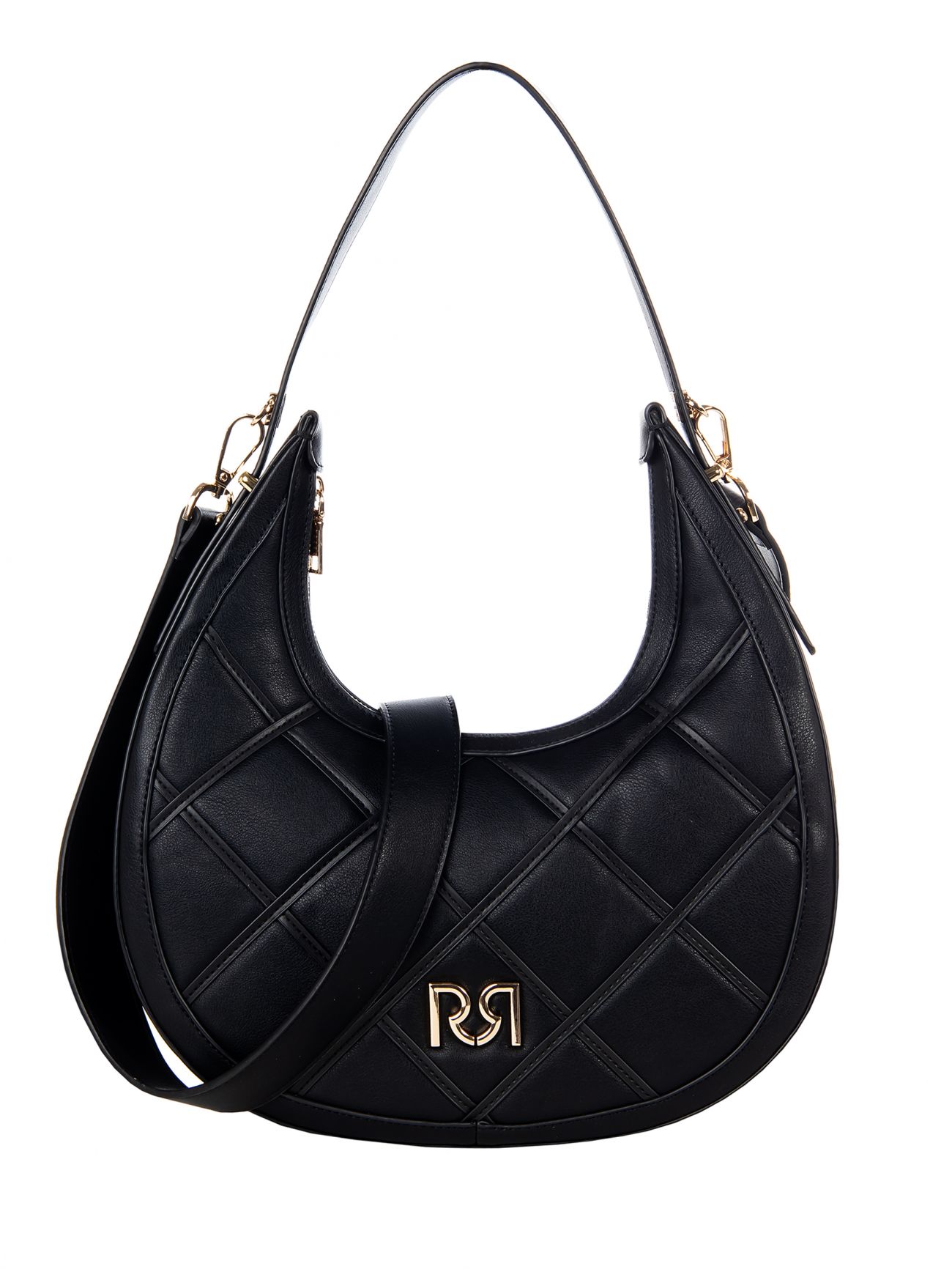 Bolso hobo acolchado con logotipo «RR» det_4