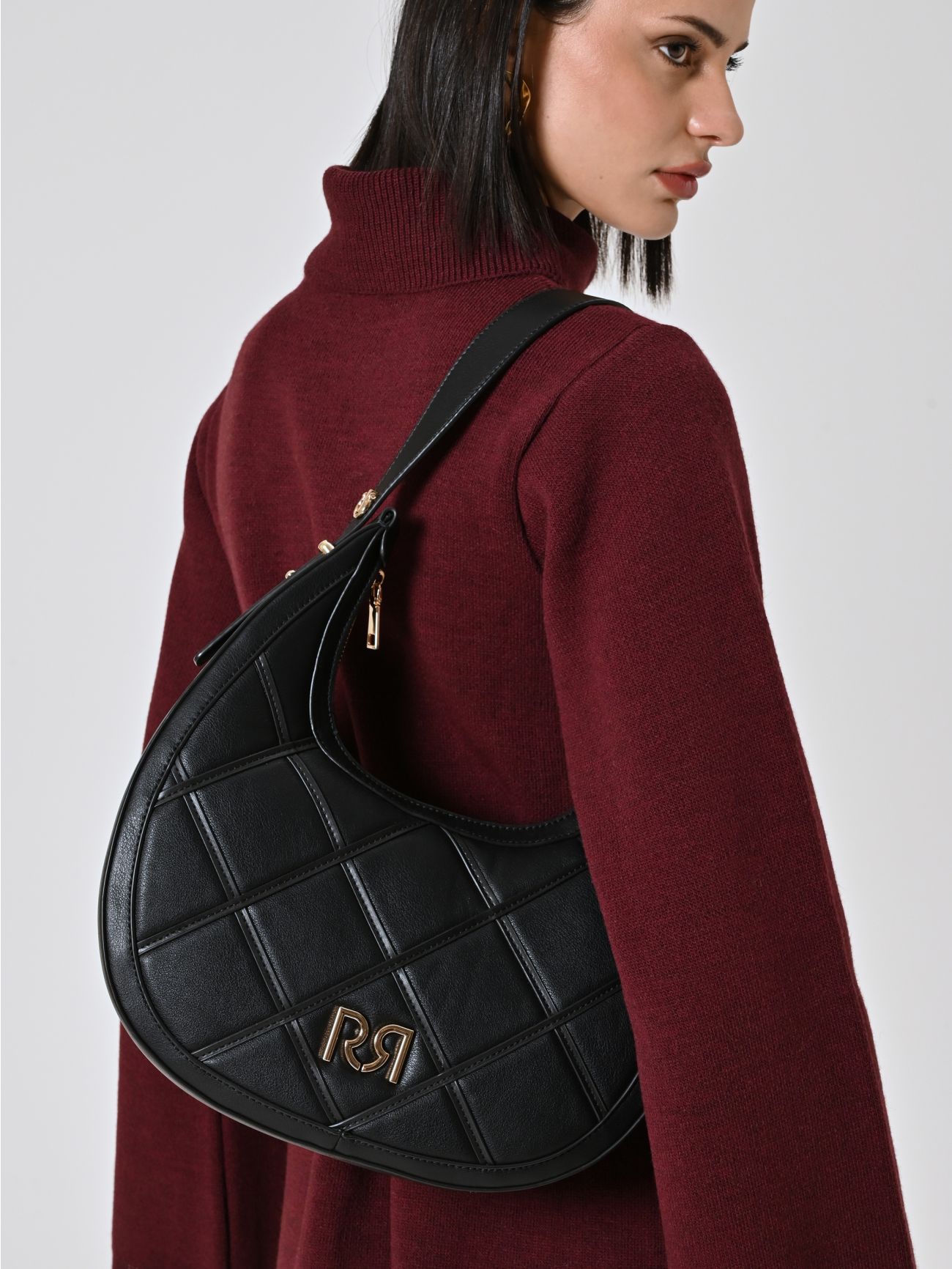 Sac hobo matelassé à logo RR in_i7