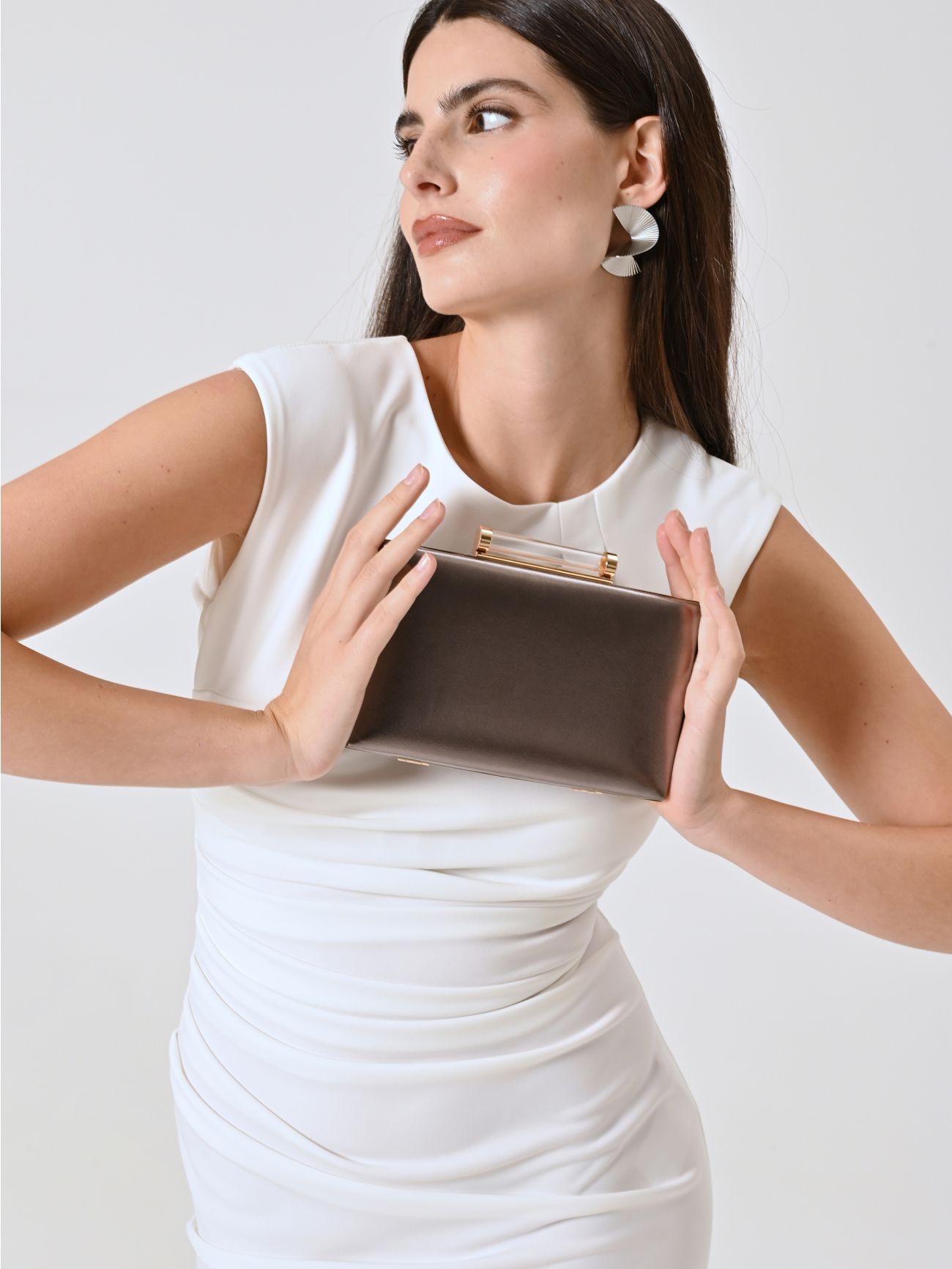 Clutch Glitter Grigio Piombo in_i7