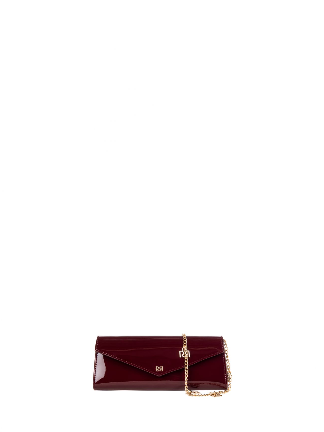 Clutch mit Umschlag in Bordeaux det_4