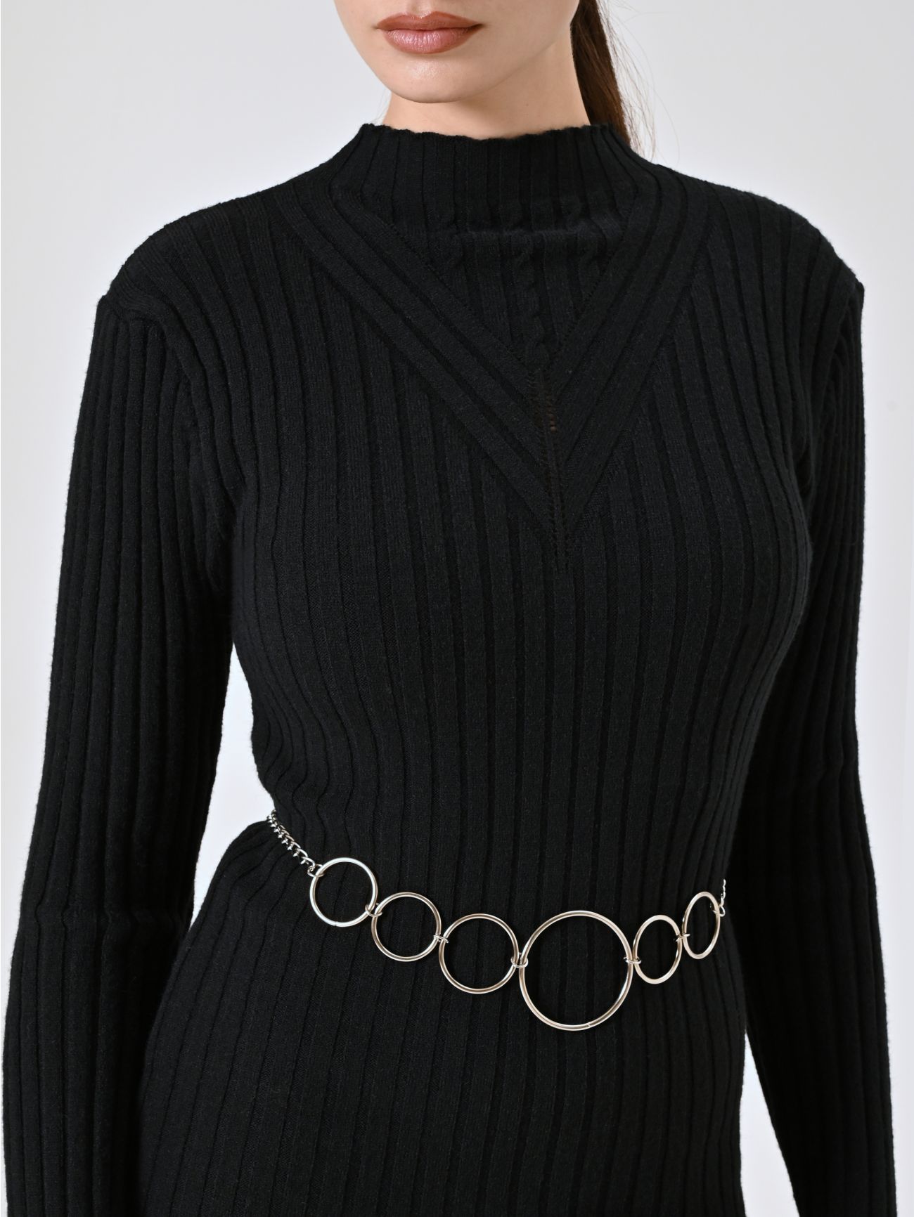 Silver Circle Belt in_i7