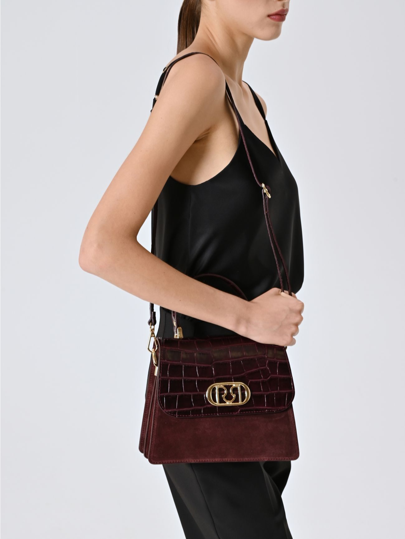 New Opera Bag in Burgundy Leather in_i5