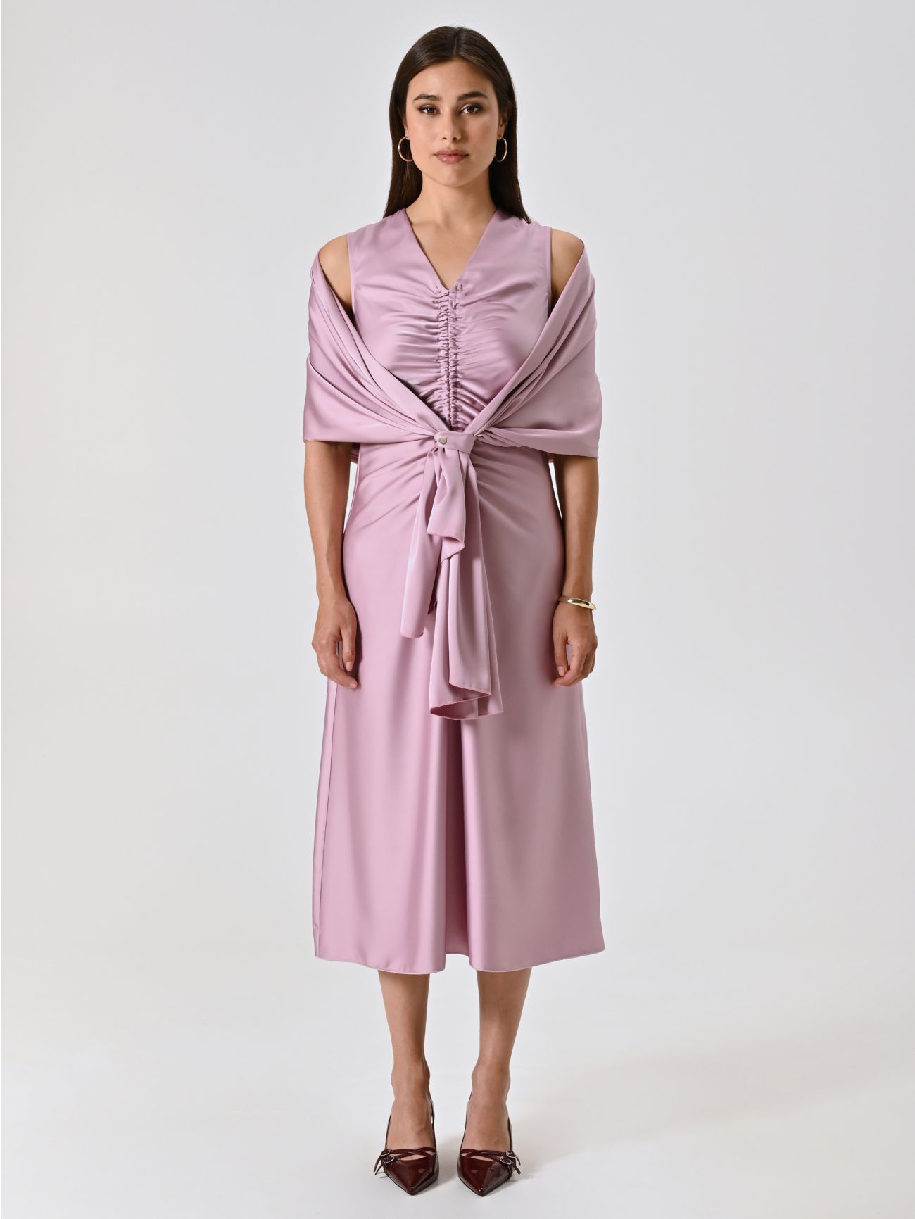 Stola in Raso Rosa Malva det_1