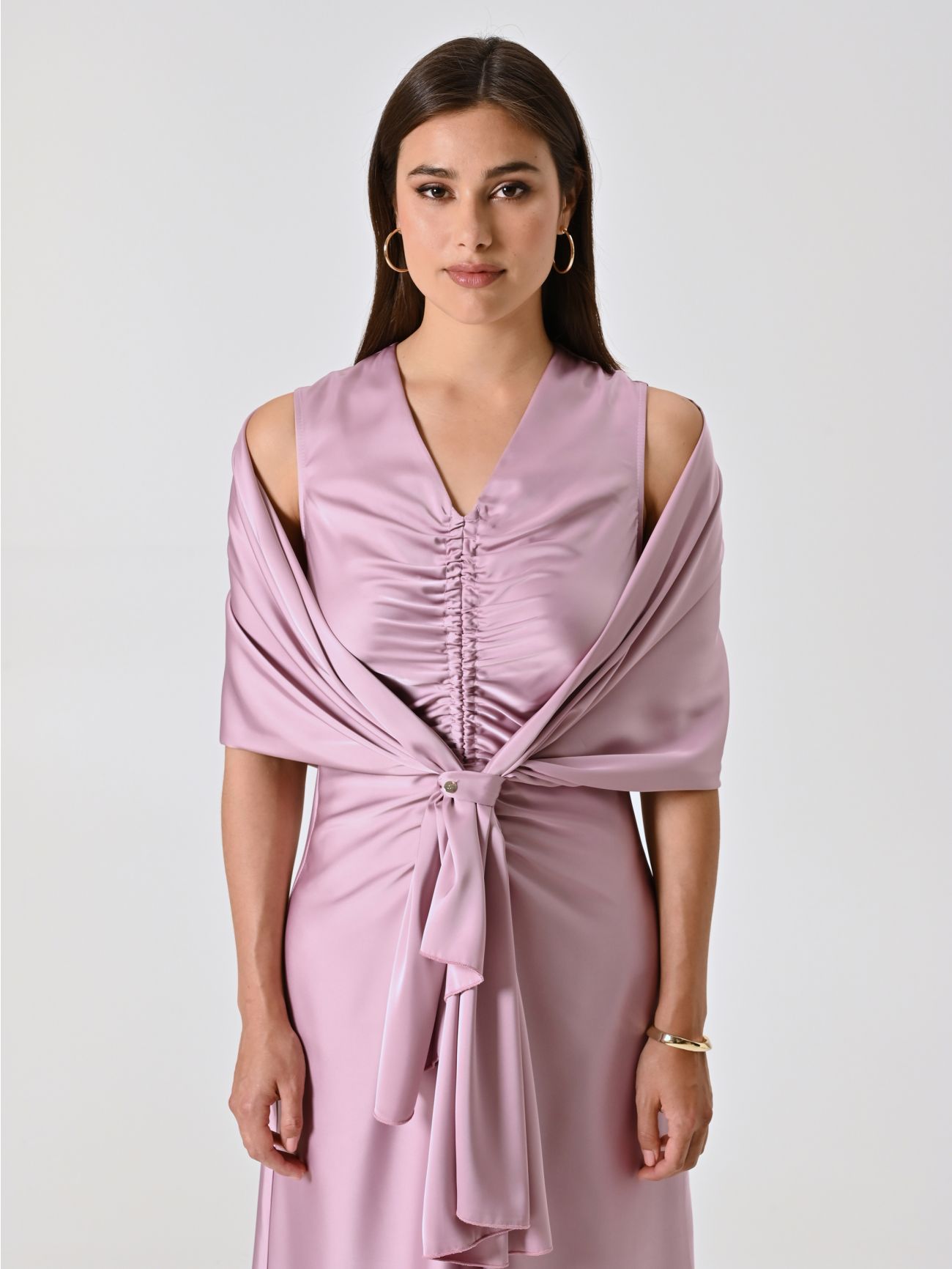Stola in Raso Rosa Malva det_2