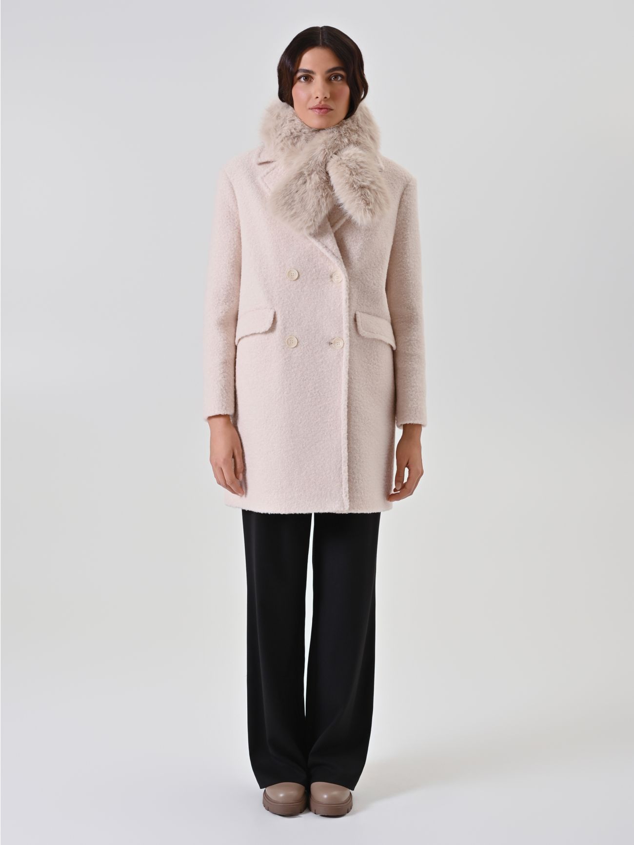 Bufanda efecto pelo beige det_1